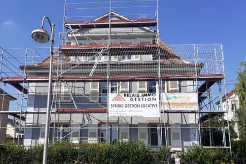 Échafaudage monté par RHA dans le Haut-Rhin – chantier 5