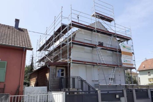 Échafaudage monté par RHA dans le Haut-Rhin – chantier 10