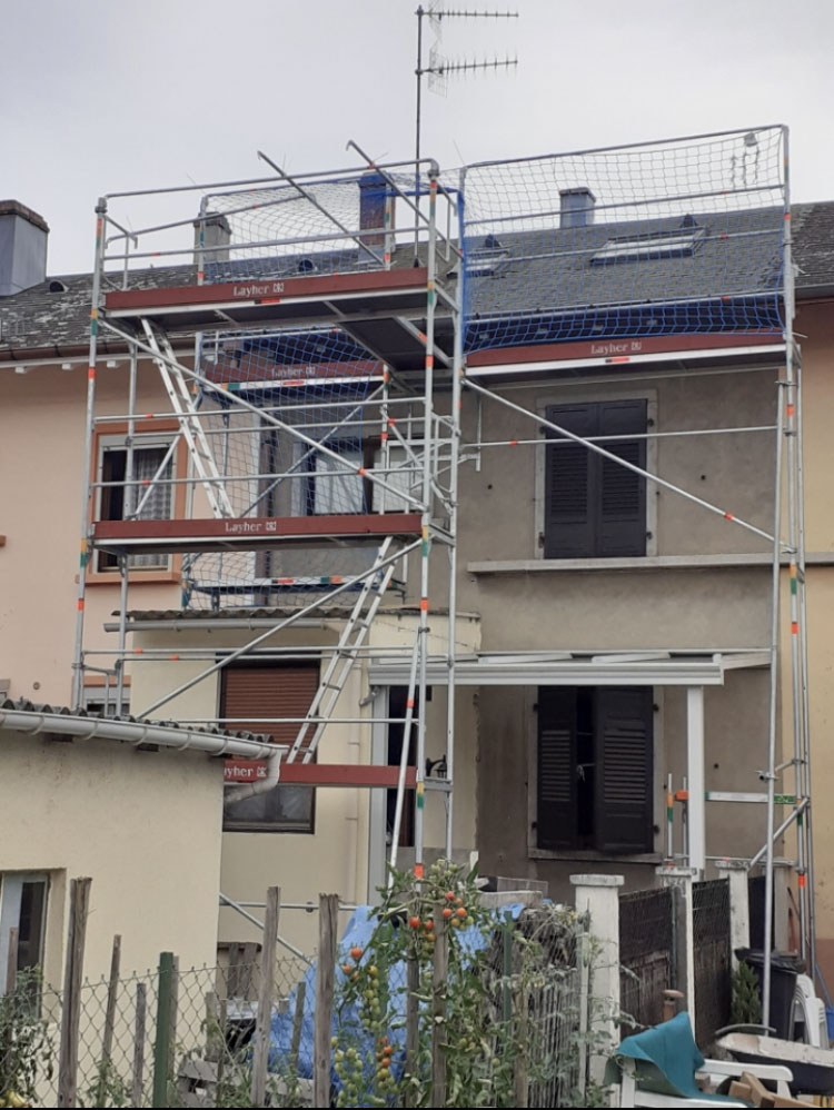 Échafaudage monté par RHA dans le Haut-Rhin – chantier 11