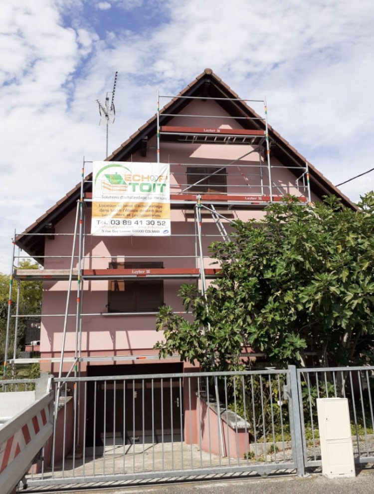 Échafaudage monté par RHA dans le Haut-Rhin – chantier 12