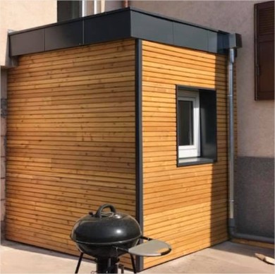Bardage en bois mélèze posé par Rénovation Habitat Alsace